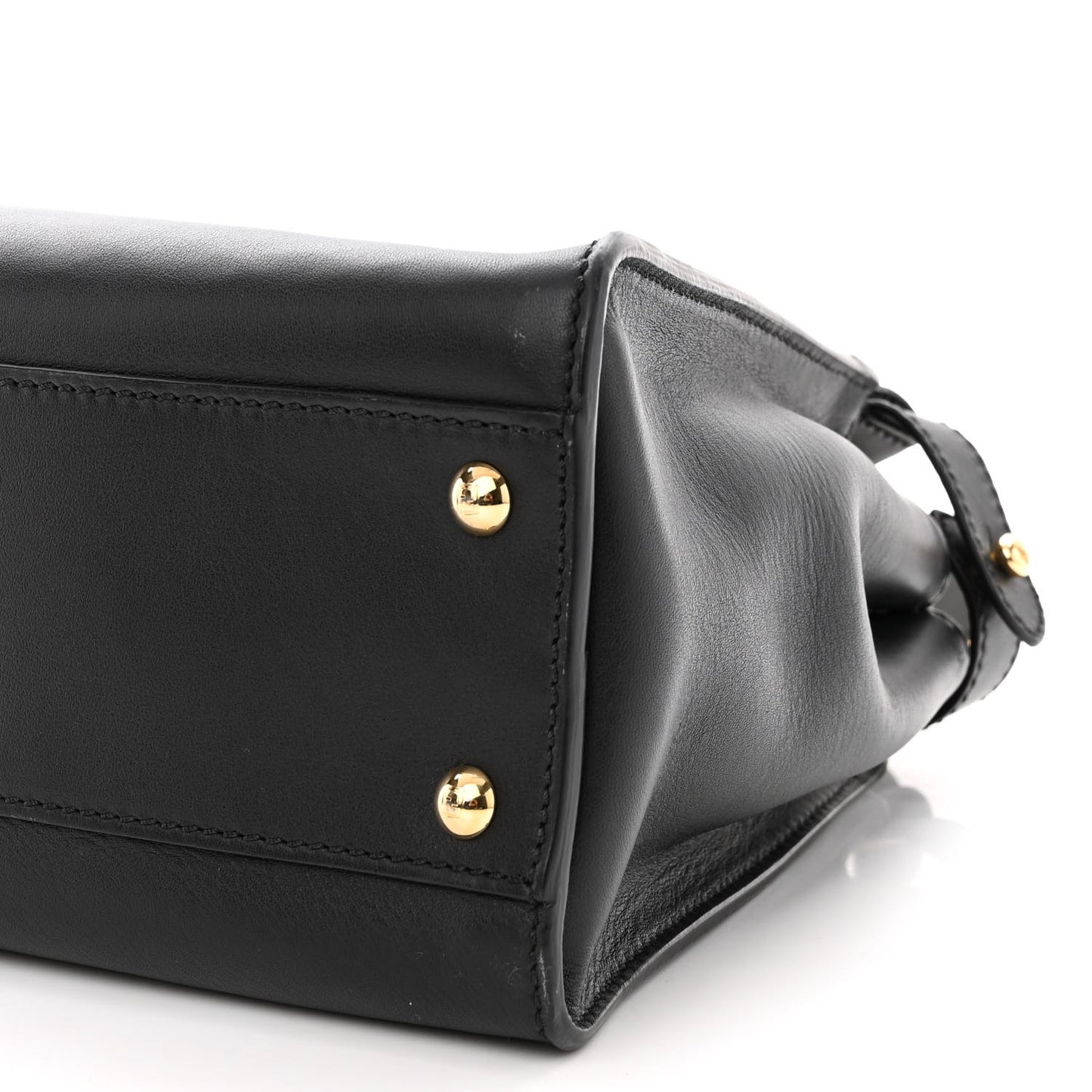 Vitello Seta Shiny Nappa Medium Peekaboo Iconic Satchel Black