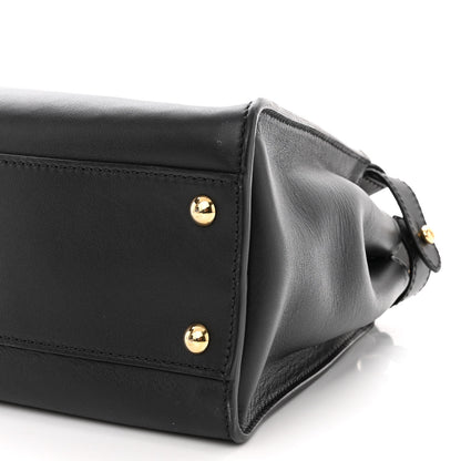 Fendi Vitello Seta Shiny Nappa Medium Peekaboo Iconic Satchel Black 10 of 10