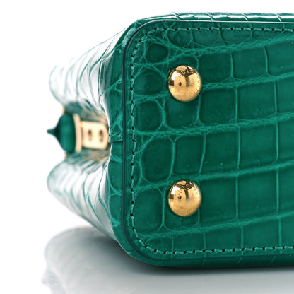 Louis Vuitton Crocodile Mini Capucines Emeraude 7 of 8