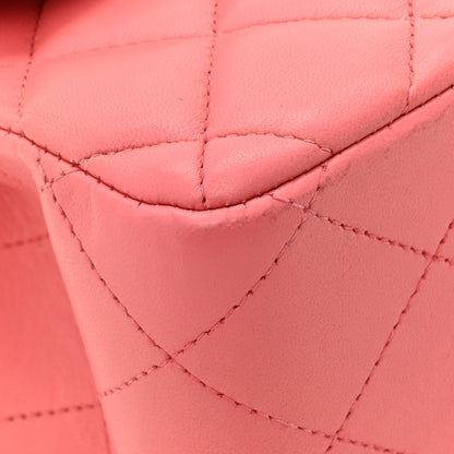 Chanel Lambskin Quilted Jumbo Double Flap Pink 12 of 15