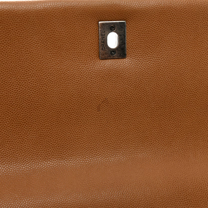 Chanel Caviar Quilted Medium Coco Handle Flap Camel 13 of 14
