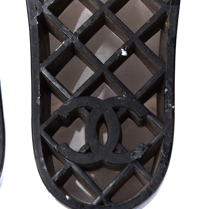 Chanel PVC Transparent CC Flat Slide Sandals 40 Black 8 of 8
