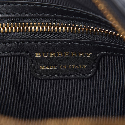 Burberry Smooth Calfskin 1983 Knight Check Link Bowling Bag Black 6 of 11