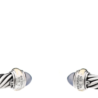 David Yurman Sterling Silver 14K Yellow Gold Chalcedony 7mm Cable Classics Bracelet 3 of 3