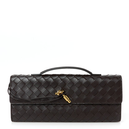 Bottega Veneta Nappa Intrecciato Long Andiamo Top Handle Clutch Fondant 1 of 8