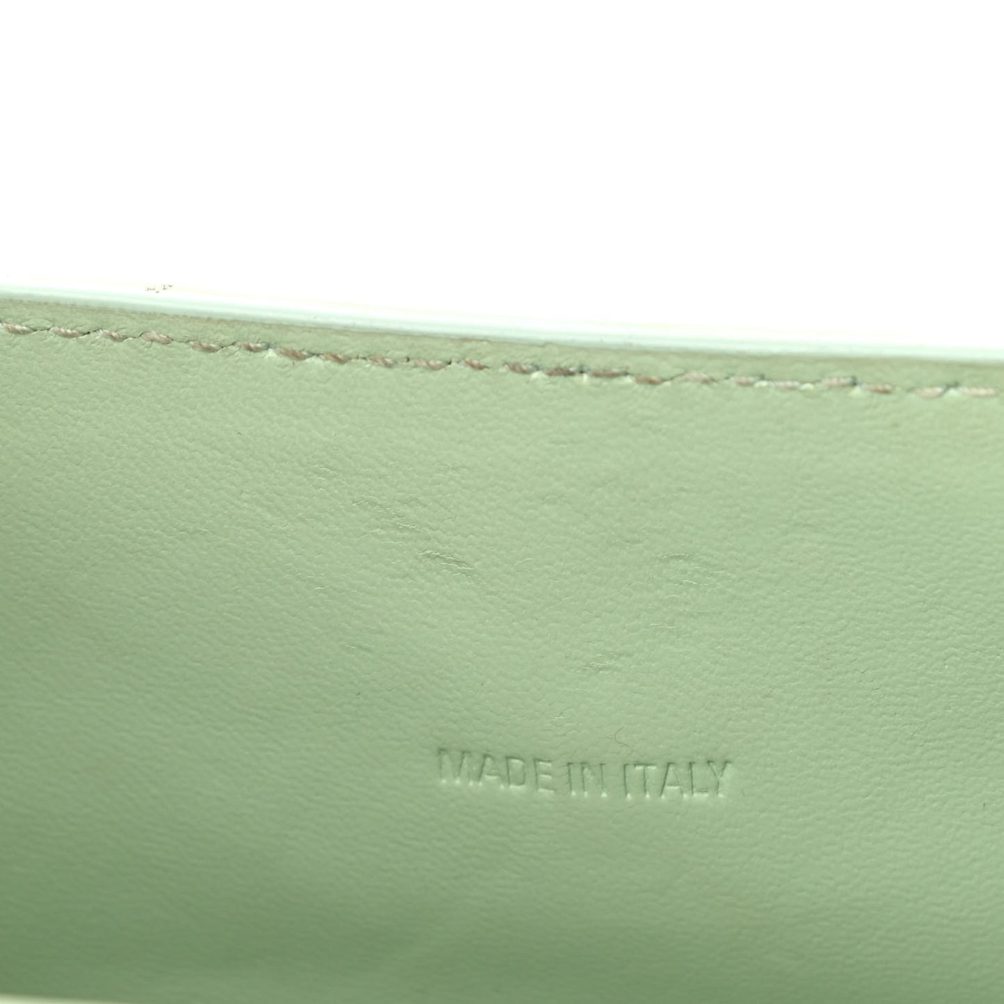 Shiny Calfskin Crocodile Embossed Hourglass Top Handle Bag XS Light Green
