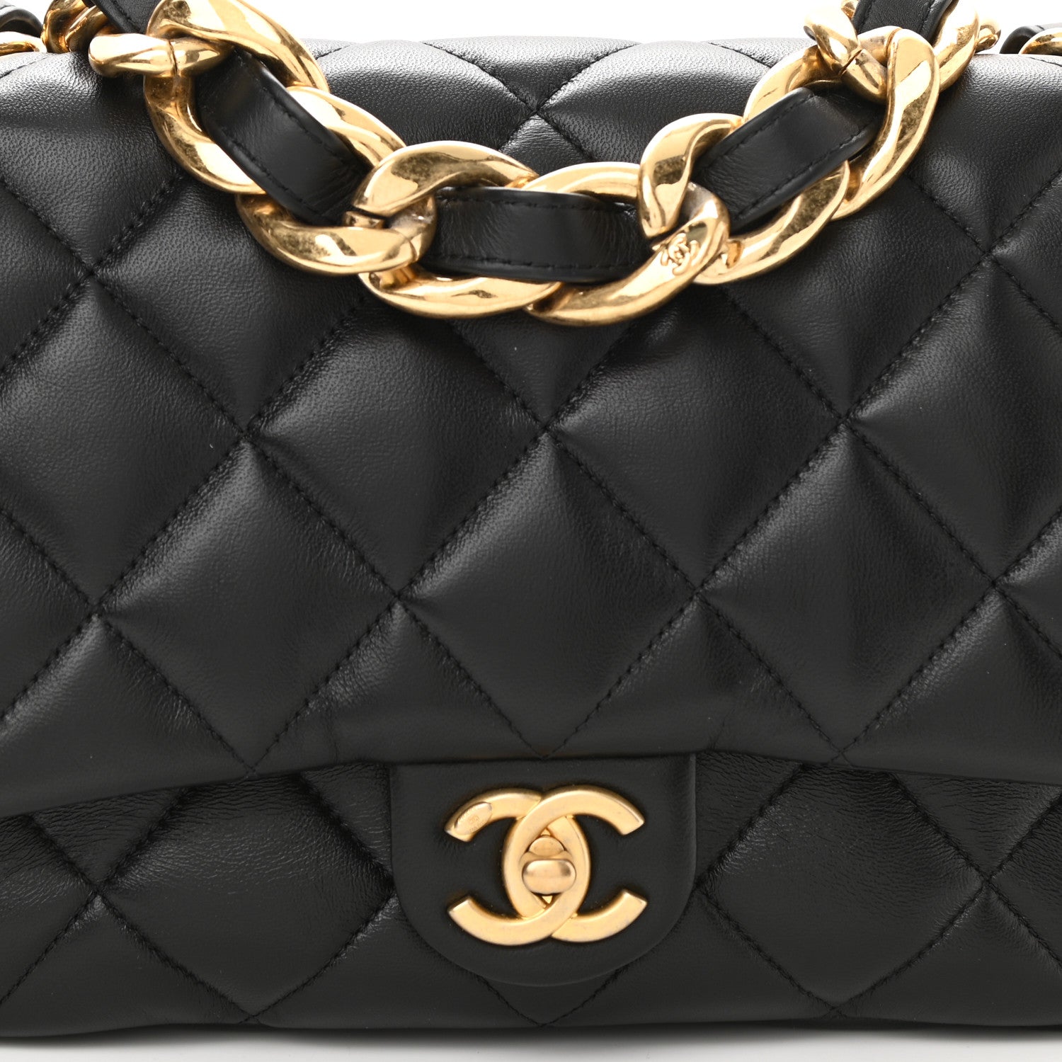Chanel Lambskin Quilted Large CC Funky Town Flap Black 8 of 11