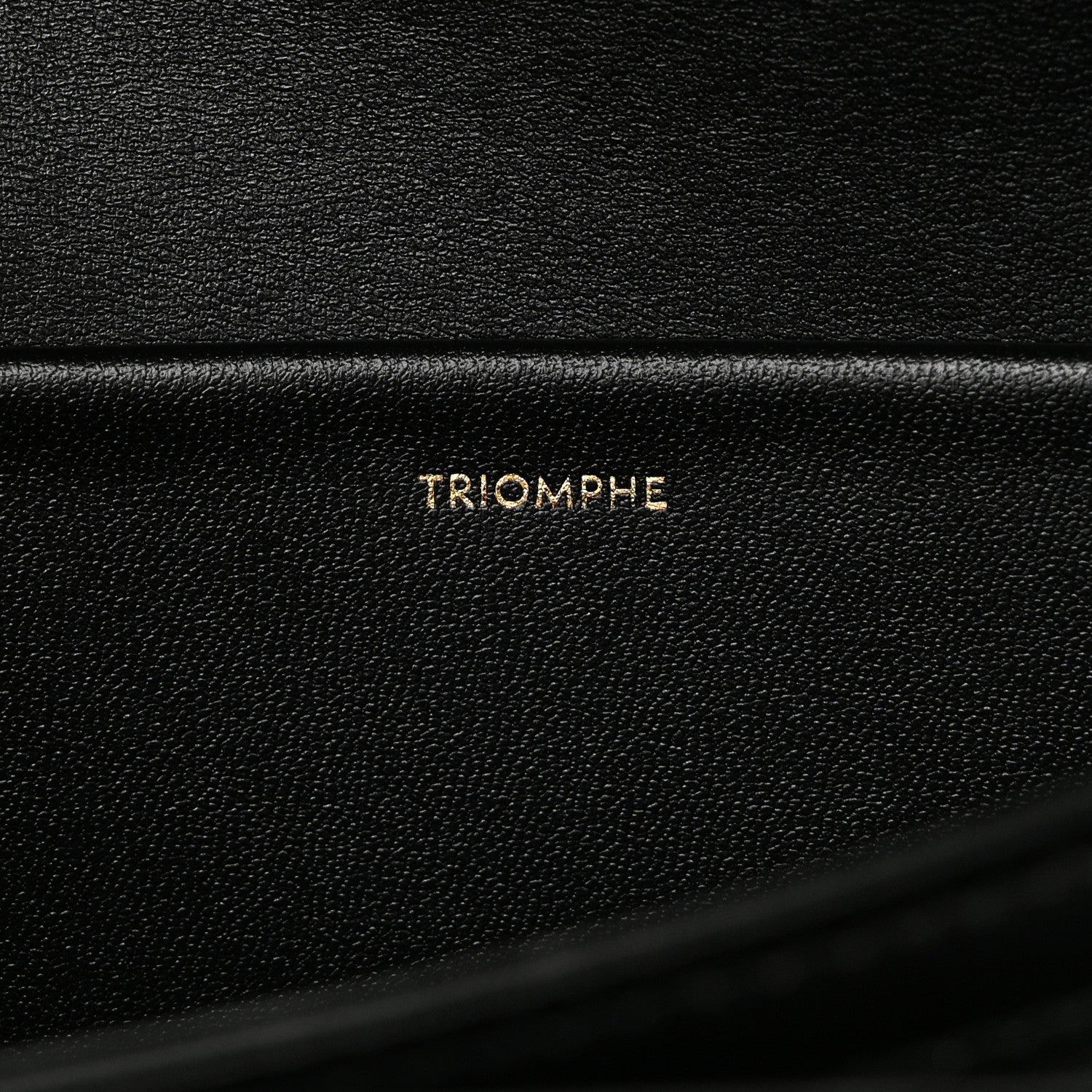 Celine Shiny Calfskin Medium Triomphe Black 7 of 10