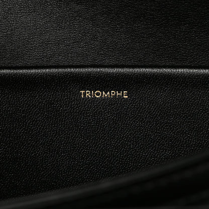 Celine Shiny Calfskin Medium Triomphe Black 7 of 10