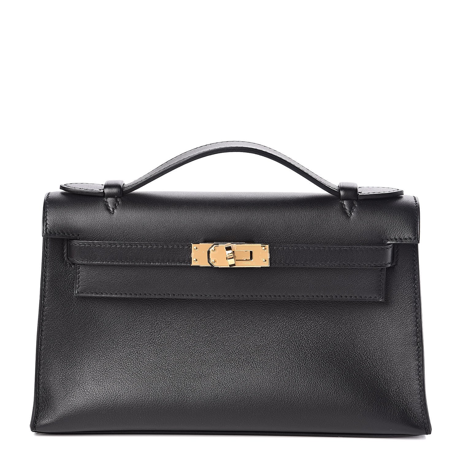 Hermes Swift Kelly Pochette Clutch Black 1 of 24