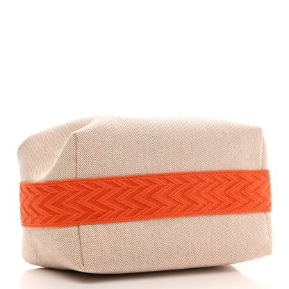Hermes Canvas Small Bride-A-Brac Pouch Natural Orange 4 of 9