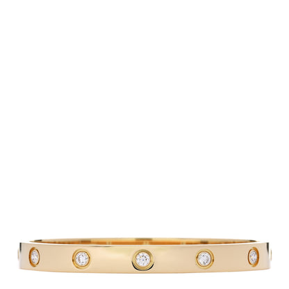 Cartier 18K Yellow Gold 10 Diamond LOVE Bracelet 16 1 of 9