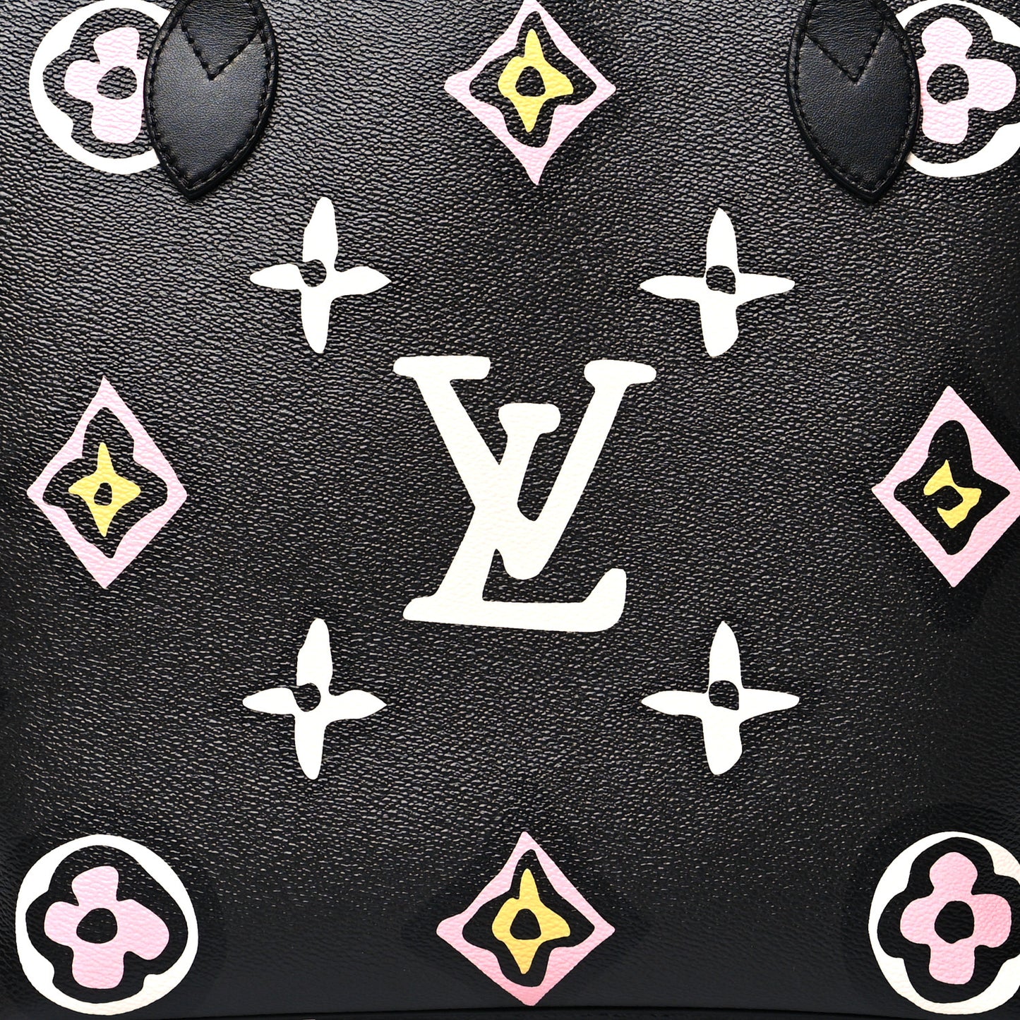 Monogram Giant Wild At Heart Neverfull MM Black
