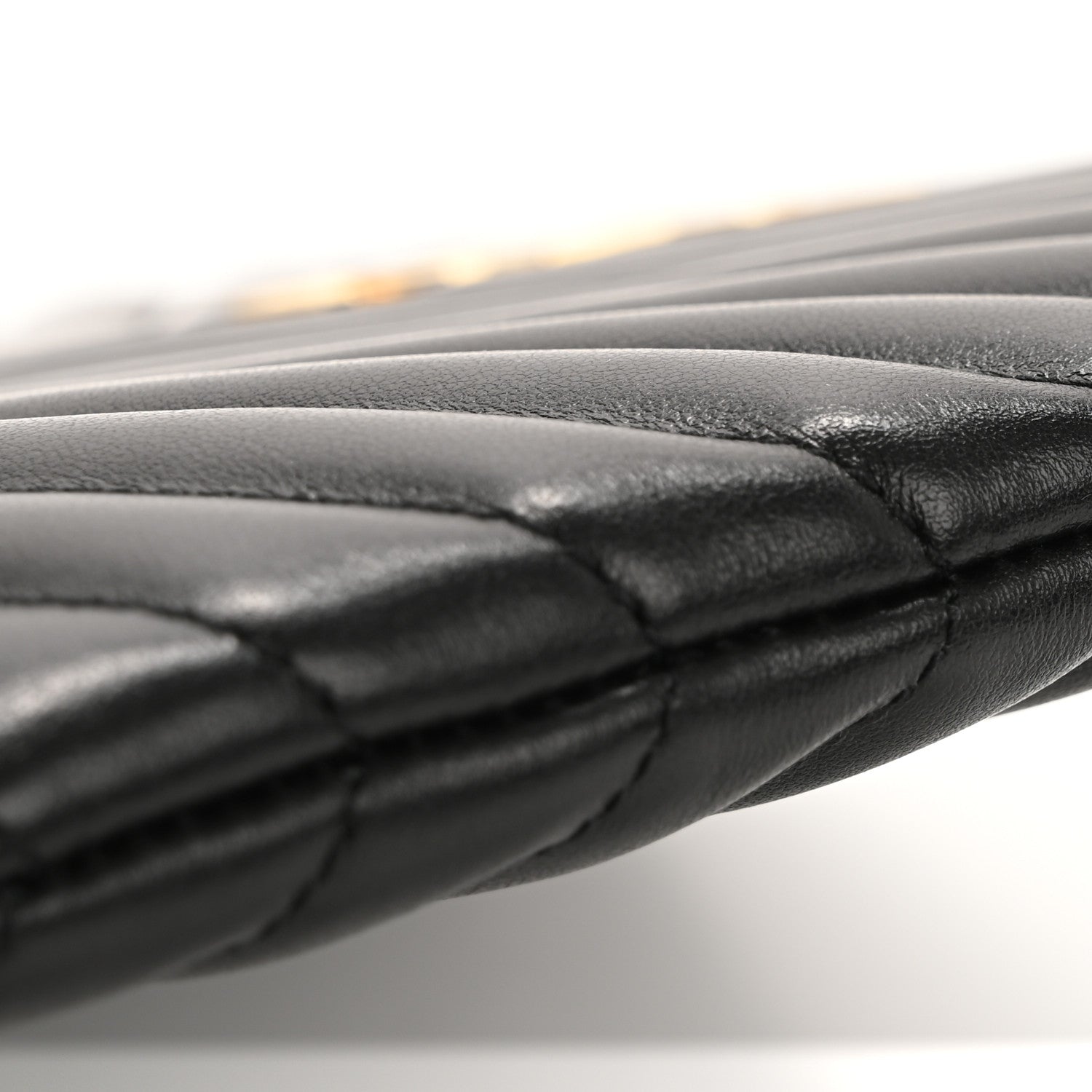 Saint Laurent Calfskin Matelasse Chevron Monogram A5 Wristlet Black 11 of 13