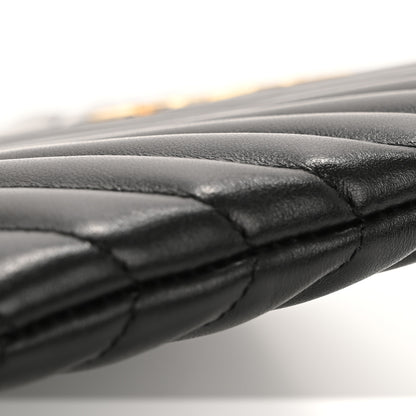 Saint Laurent Calfskin Matelasse Chevron Monogram A5 Wristlet Black 11 of 13