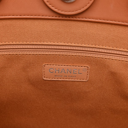 Chanel Calfskin Large Coco Eyelets Shopping Tote Camel 10 of 11