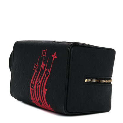 Louis Vuitton X NBA Calfskin Monogram Embossed Cloakroom Dopp Kit Black 4 of 18