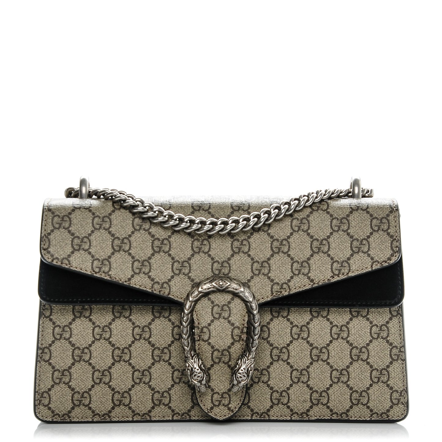 GG Supreme Monogram Small Dionysus Shoulder Bag Black
