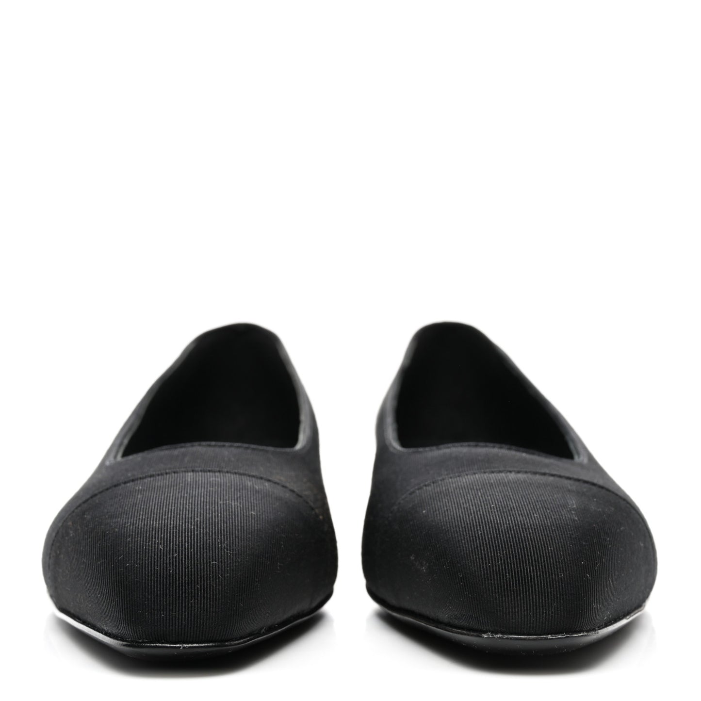 Grosgrain Cap Toe Uniform Ballerina Flats 37.5 Black
