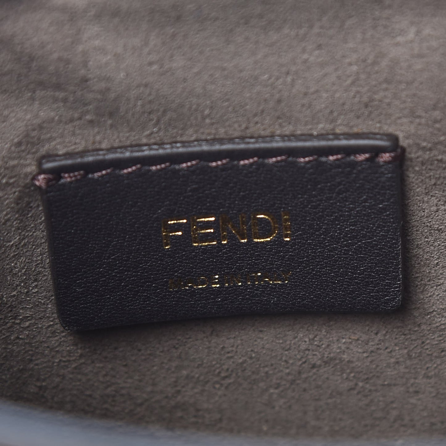 Vitello Liberty F is Fendi Bi-Color FF 1974 Embossed Mini Mon Tresor Bucket Bag Maya Black