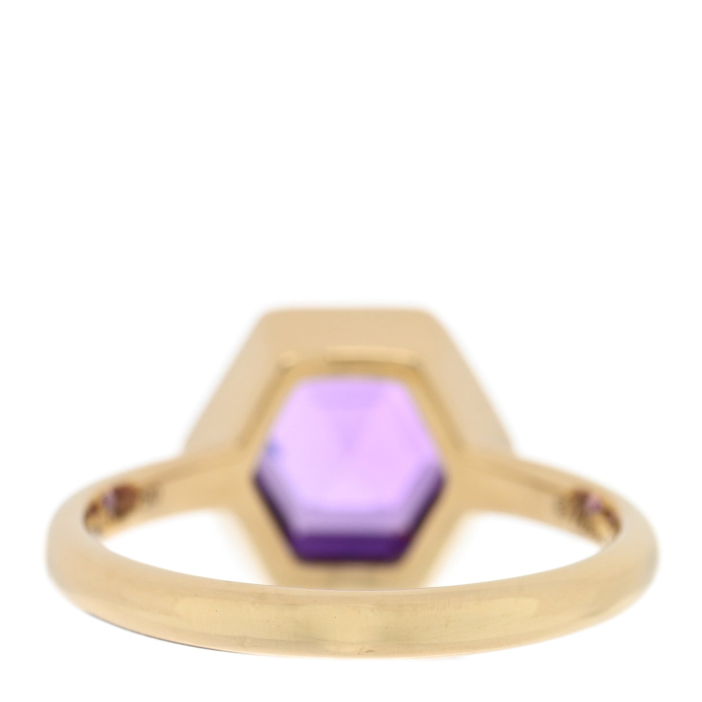 18K Yellow Gold Amethyst Small Paloma Picasso Studio Hexagon Ring 47 4