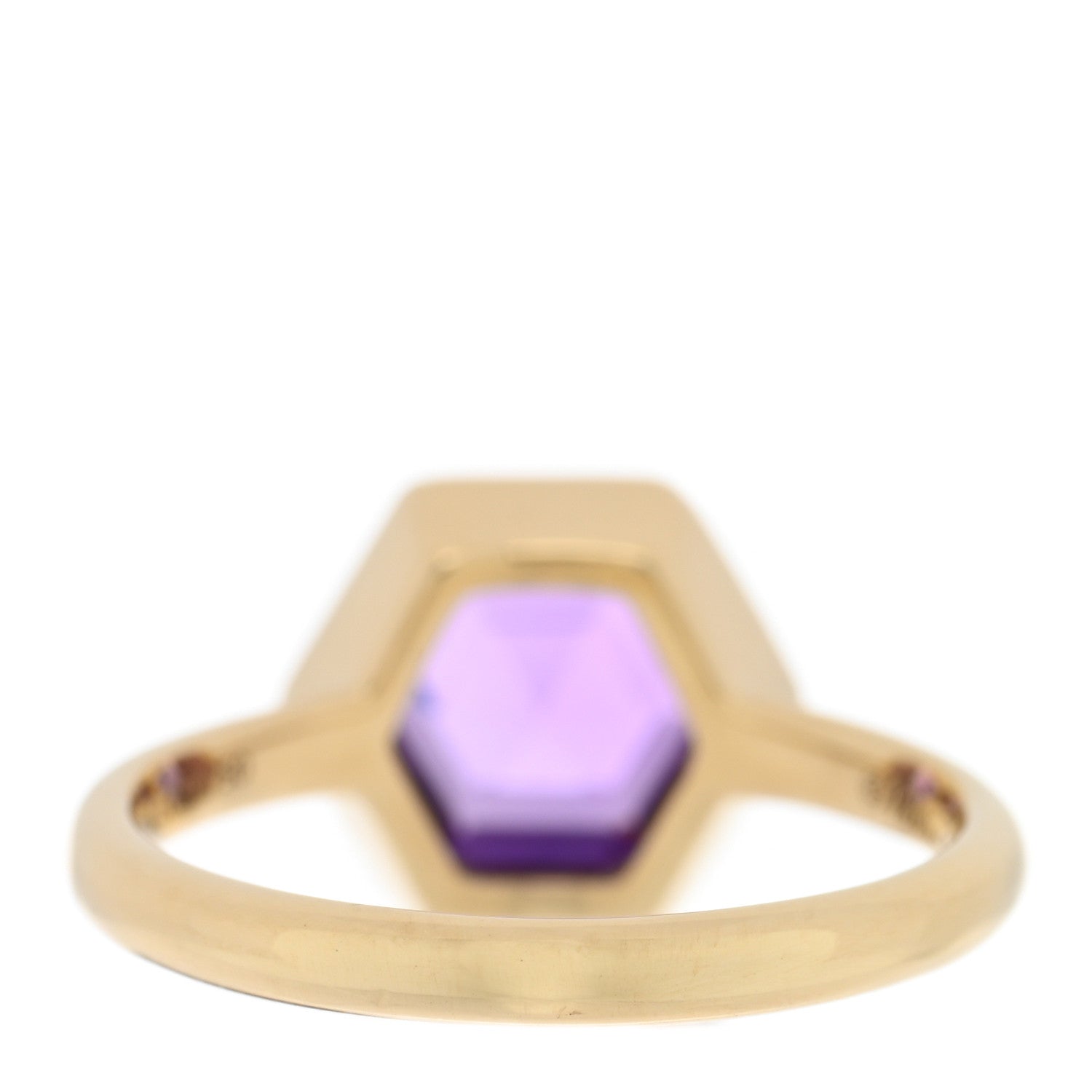 Tiffany 18K Yellow Gold Amethyst Small Paloma Picasso Studio Hexagon Ring 47 4 3 of 5