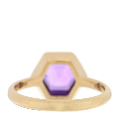 Tiffany 18K Yellow Gold Amethyst Small Paloma Picasso Studio Hexagon Ring 47 4 3 of 5
