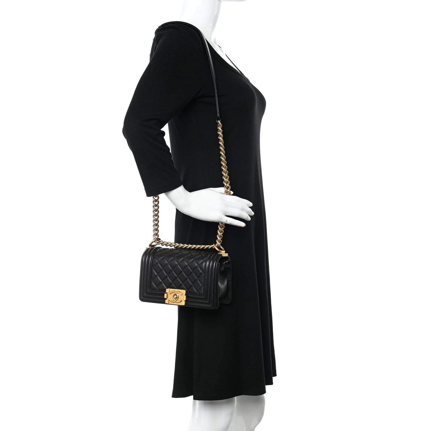 Chanel Calfskin Quilted Small Boy Flap Black 2 of 11