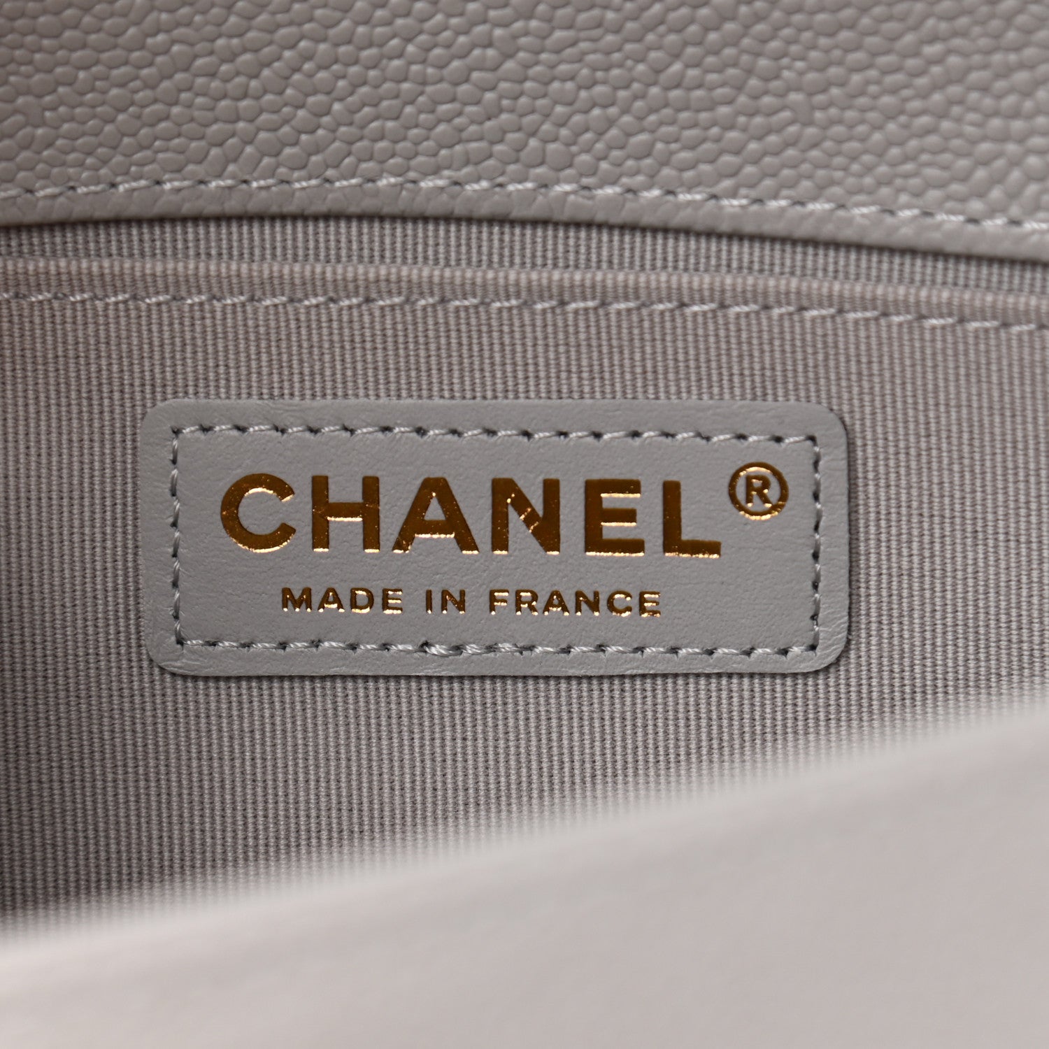 Chanel Caviar Quilted Small Boy Flap Light Grey 6 of 11