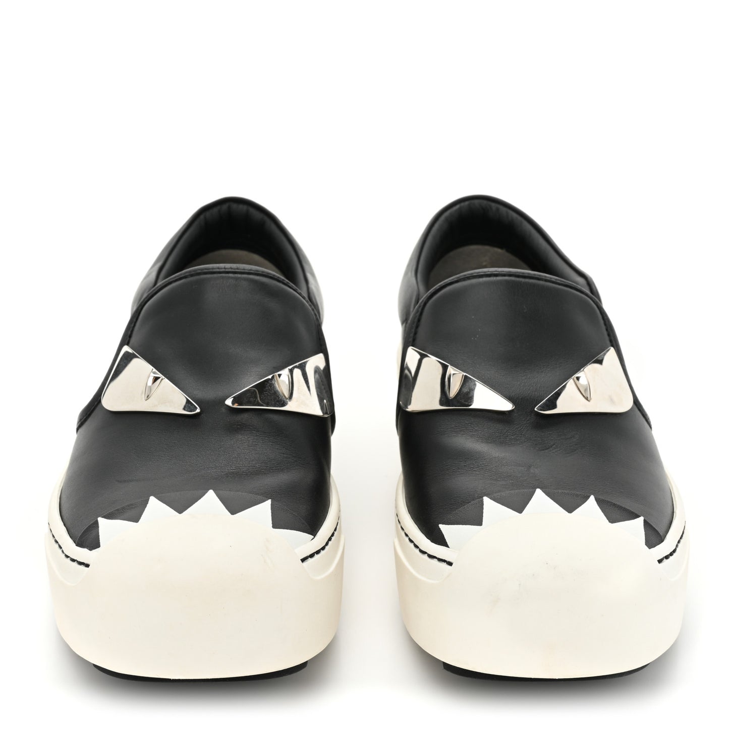 Vitello Elite Monster Eyes Slip On Sneakers 35 Black