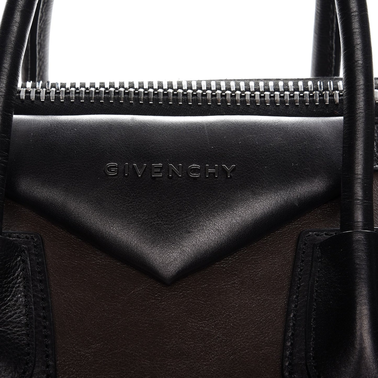 Calfskin Medium Bi-Color Antigona Brown Black