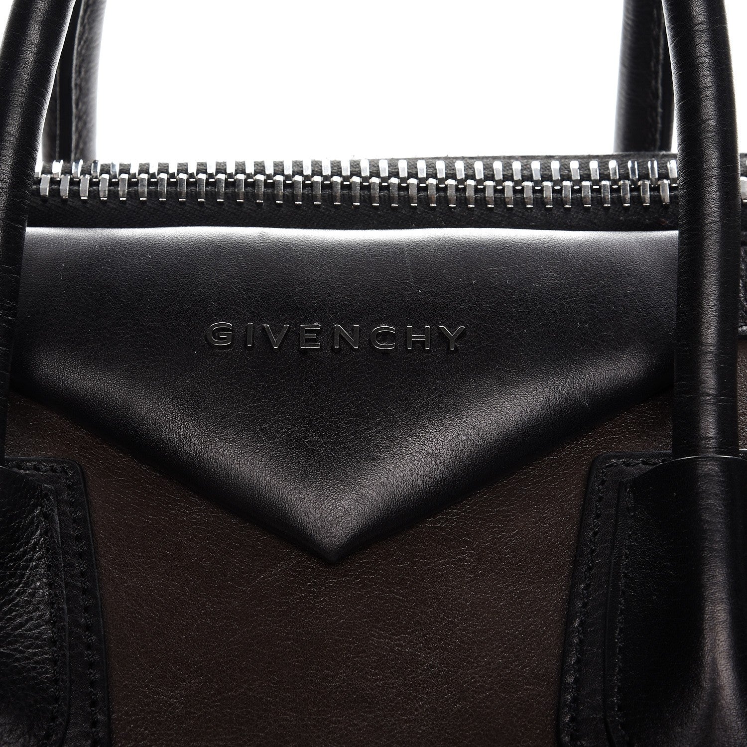 Givenchy Calfskin Medium Bi-Color Antigona Brown Black 9 of 13