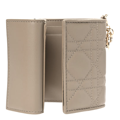Christian Dior Lambskin Cannage Lady Dior Lotus Wallet Hazelnut 5 of 9
