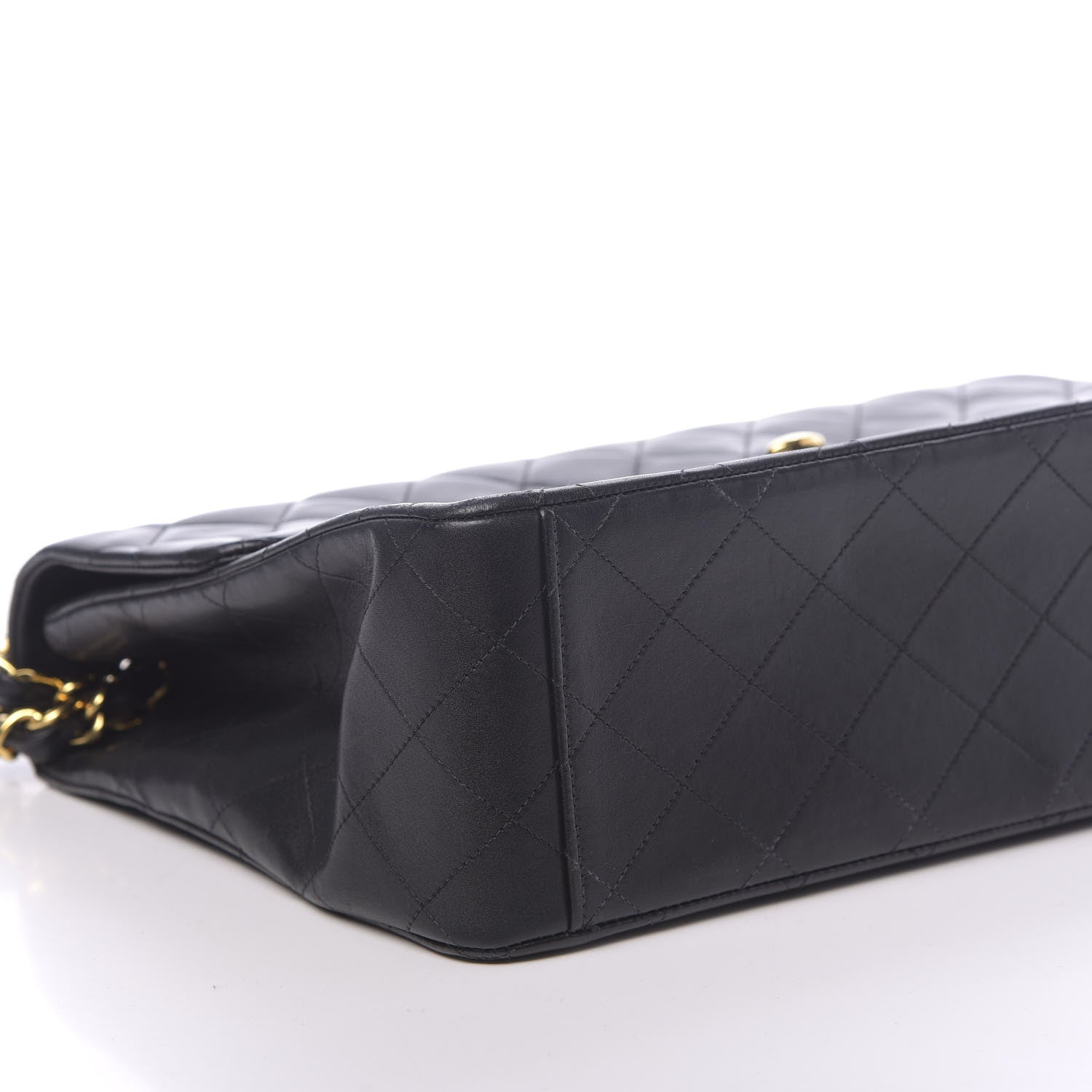 Chanel Lambskin Quilted XL Jumbo Single Flap Black 9 of 12