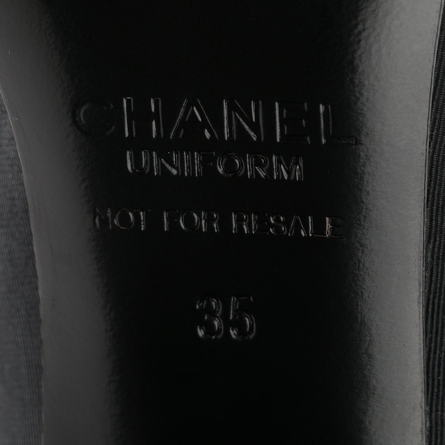 Grosgrain Cap Toe Uniform Pumps 35 Black