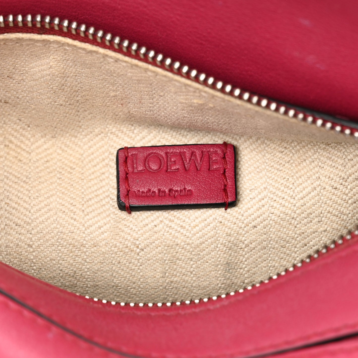 Calfskin Mini Puzzle Bag Raspberry