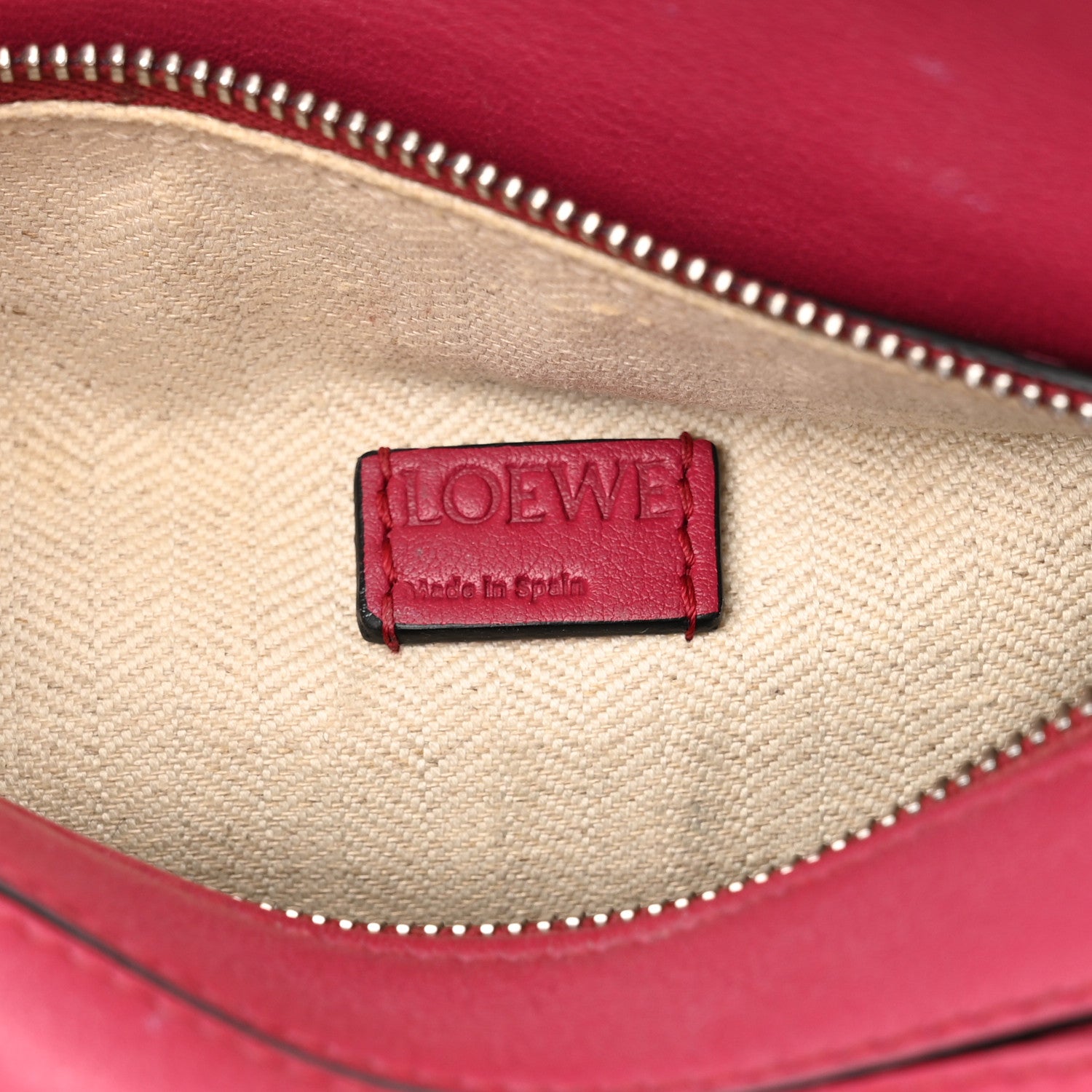 Loewe Calfskin Mini Puzzle Bag Raspberry 6 of 9