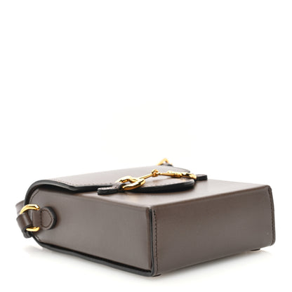 Gucci Boarded Plutone Calfskin Mini Horsebit 1955 Crossbody Bag New Acero 4 of 10