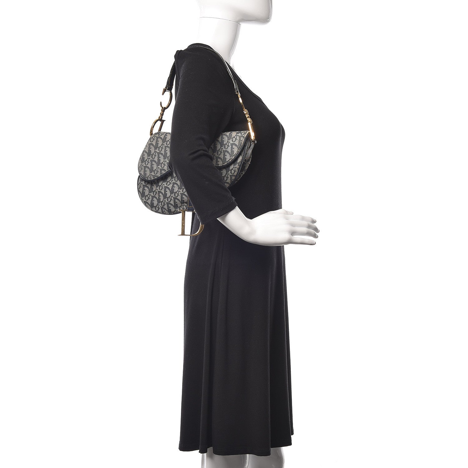 Christian Dior Monogram Saddle Bag Blue 2 of 14