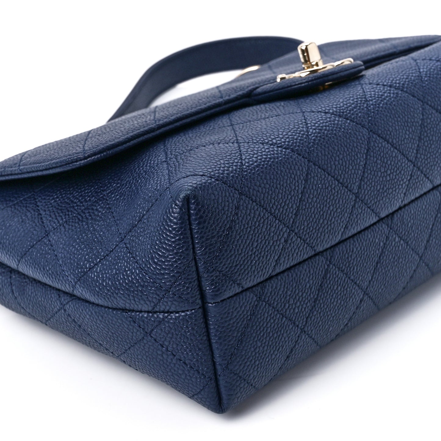 Caviar Quilted City Walk Flap Navy Blue