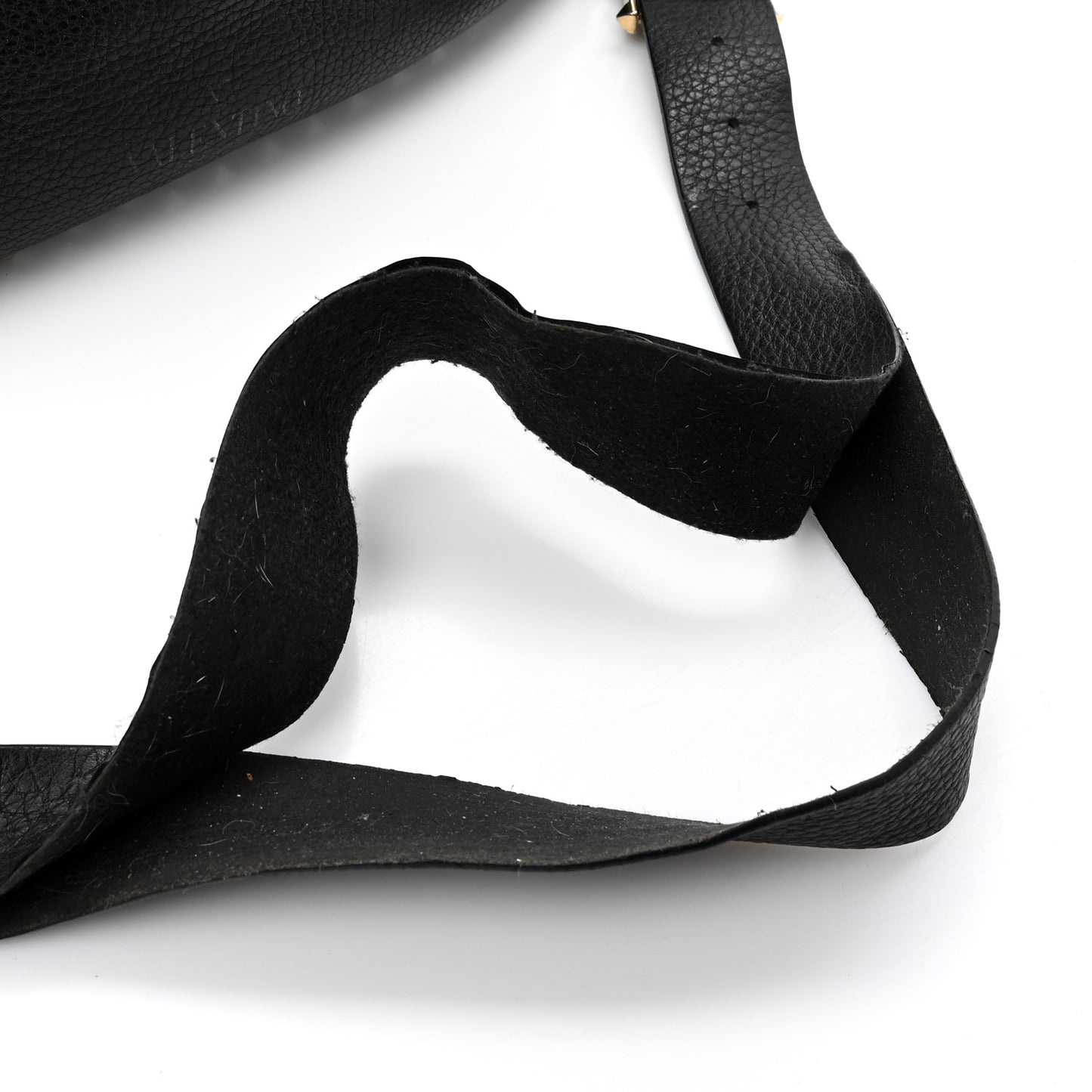 Pebbled Calfskin Small Rockstud Flip-Lock Messenger Bag Black