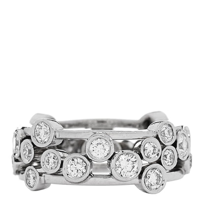 Tiffany Platinum Diamond Bubble Band Ring 48 4.5 1 of 5