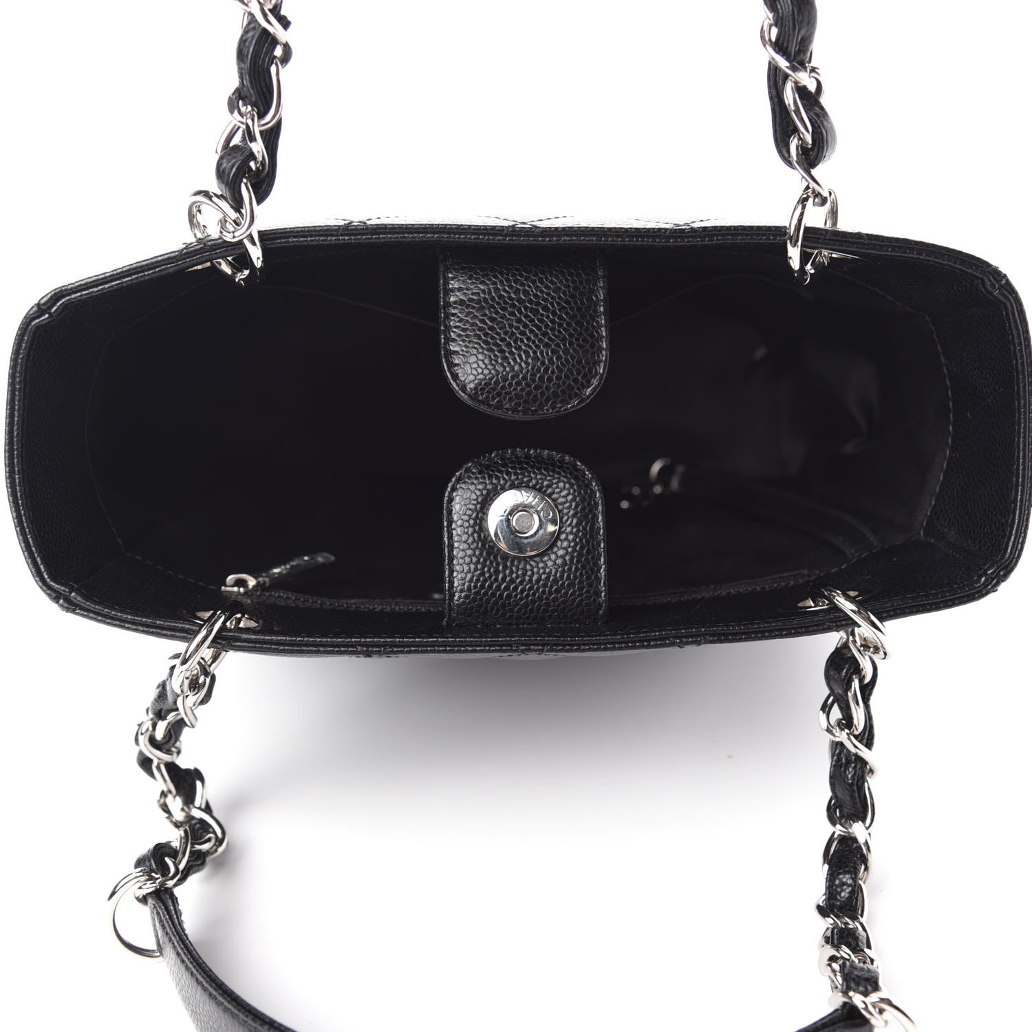 Chanel Caviar Quilted Petit Shopping Tote PST Black 5 of 11
