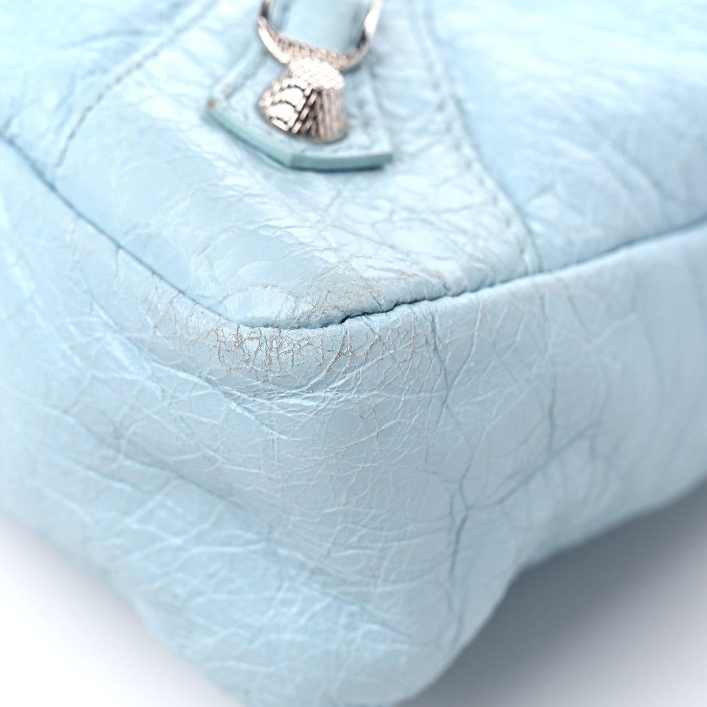 Agneau Giant 12 Silver Hardware Town Bleu Dragee