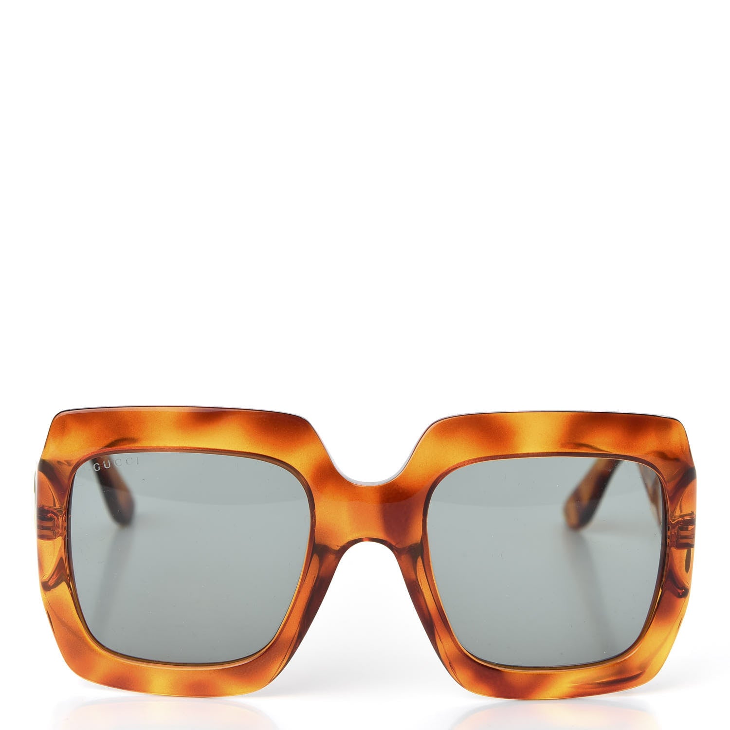 Gucci Acetate Square Frame Sunglasses GG0053S Havana 2 of 8