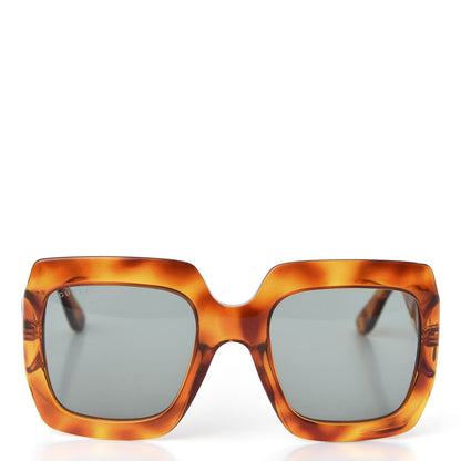 Gucci Acetate Square Frame Sunglasses GG0053S Havana 2 of 8