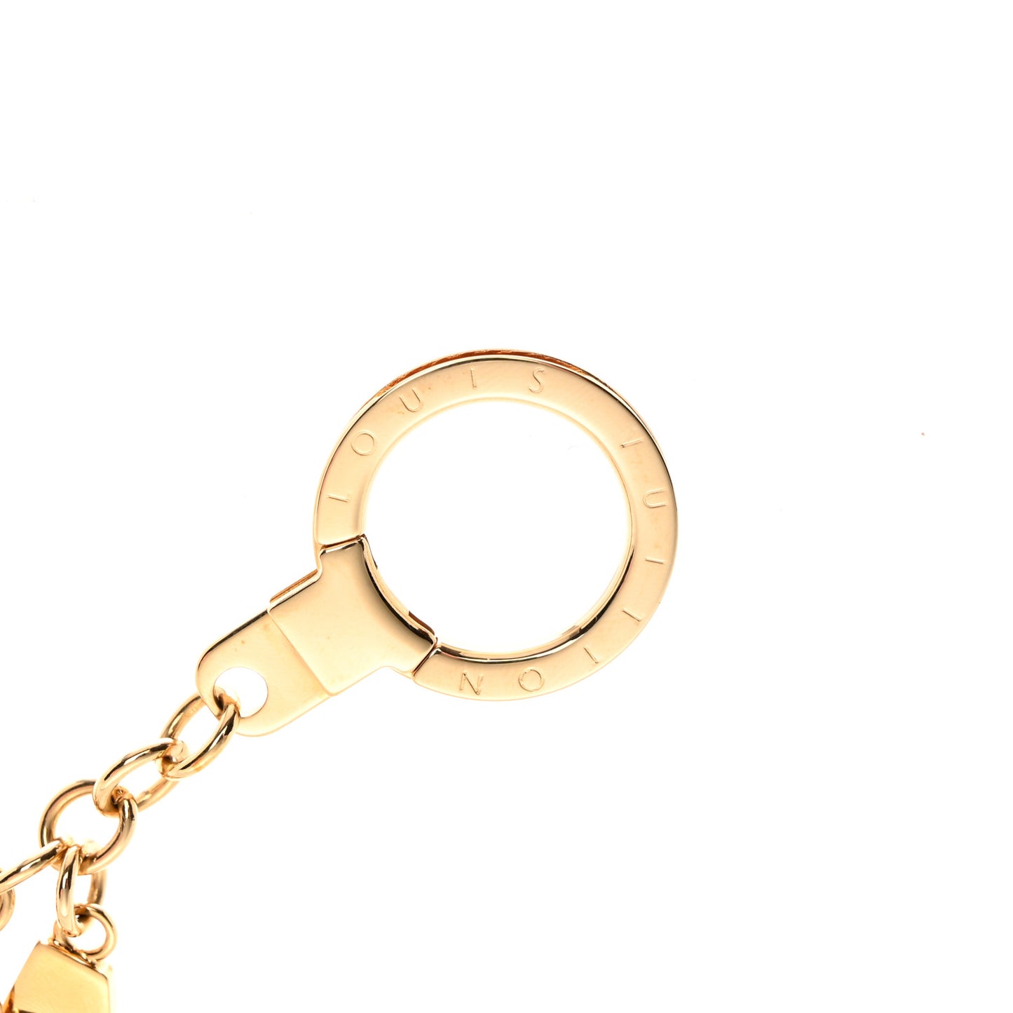 LV Tag Bag Charm Gold