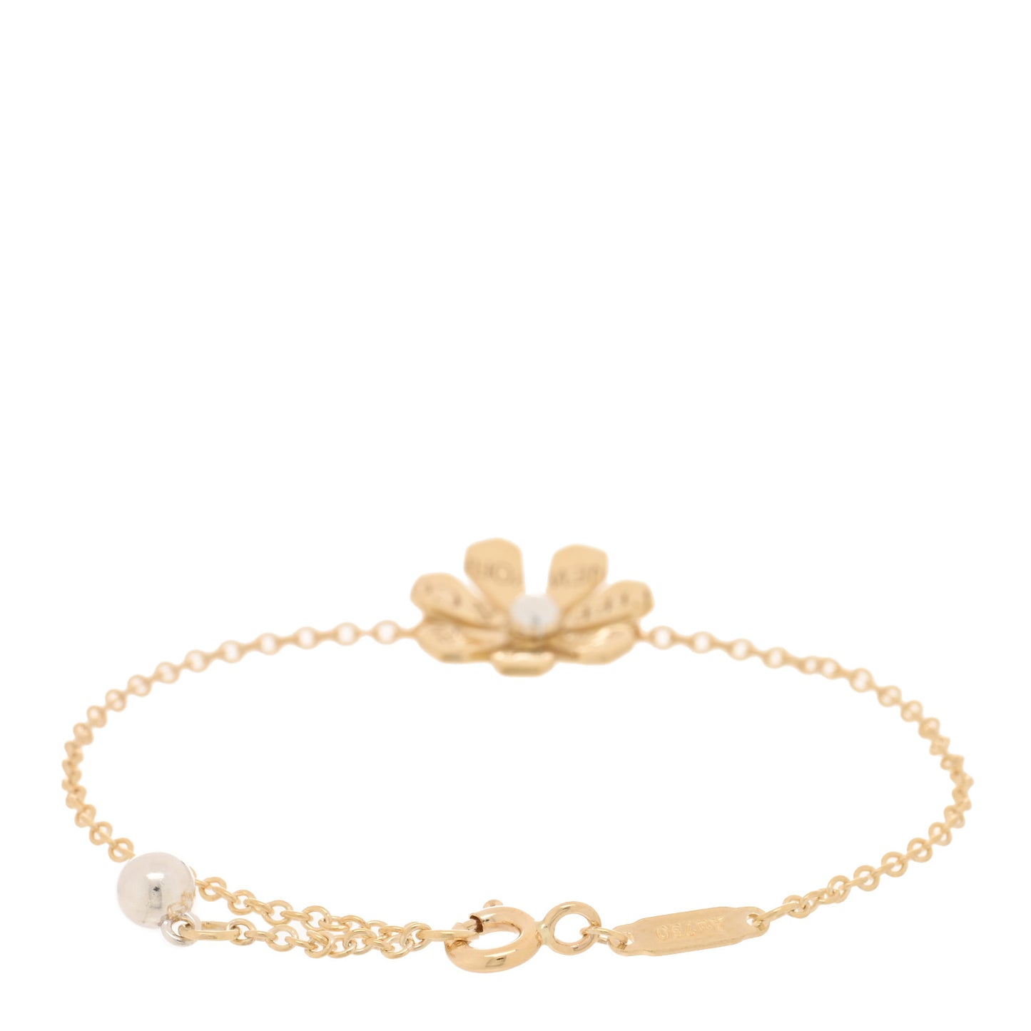 18K Yellow Gold Sterling Silver Return to Tiffany Daisy Chain Bracelet