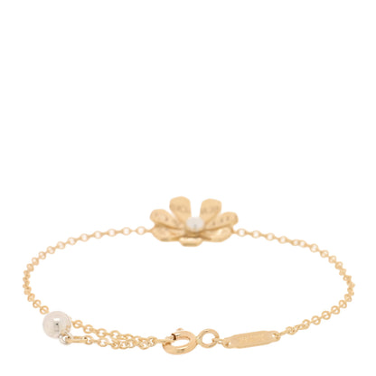 Tiffany 18K Yellow Gold Sterling Silver Return to Tiffany Daisy Chain Bracelet 2 of 3