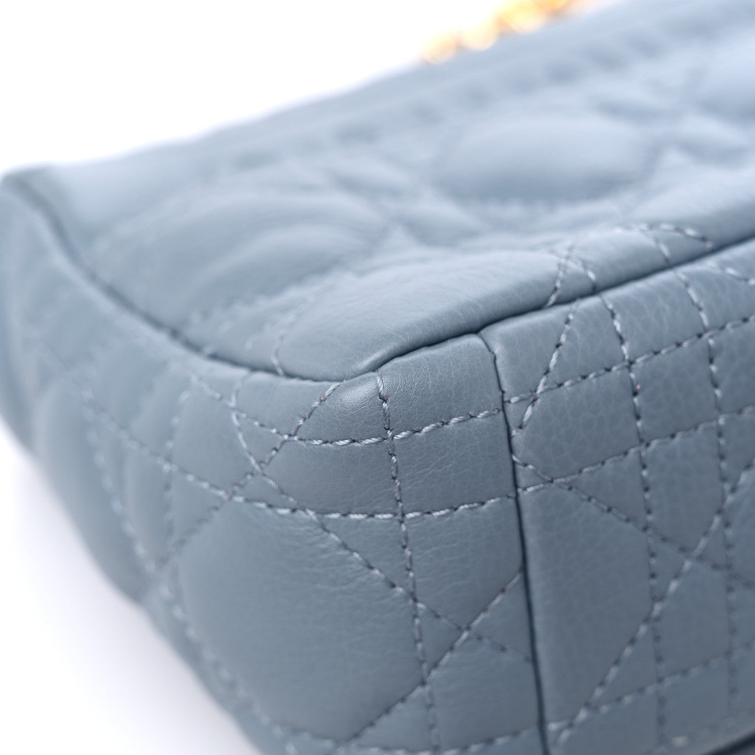 Christian Dior Calfskin Cannage Small Caro Bag Cloud Blue 10 of 12